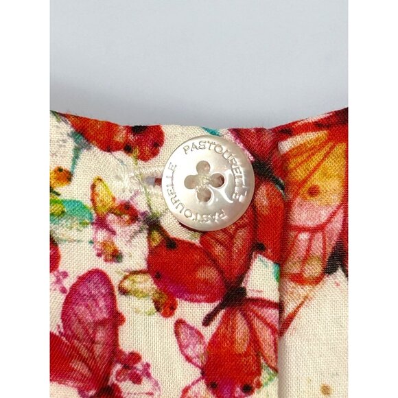 Pastourelle NYC Girls’ Dress 6 Butterfly Print Fit Flare Ruffle Cap Sleeve Ties - Picture 13 of 16